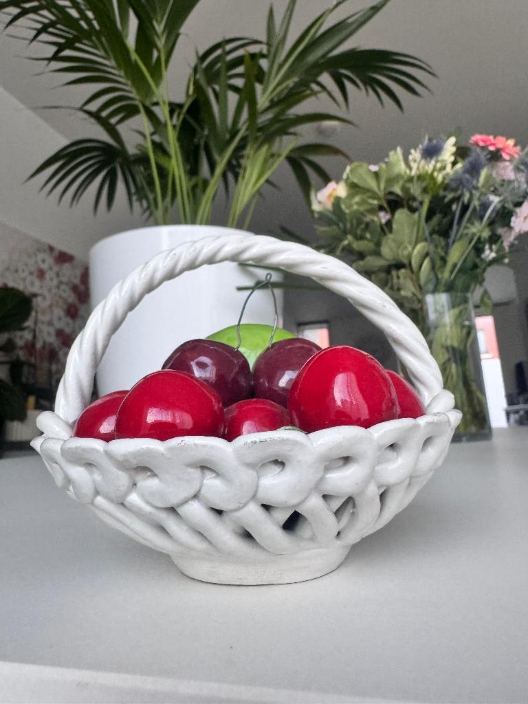 Vintage keramische fruitmand, Italië, Antiek en Kunst, Ophalen