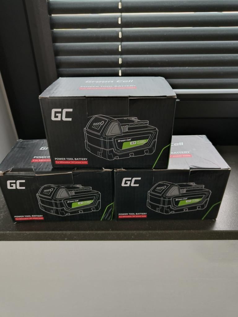 Milwaukee M18 5 Ah Green Cell 18 V Li-Ion batterij, Ophalen of Verzenden, Nieuw