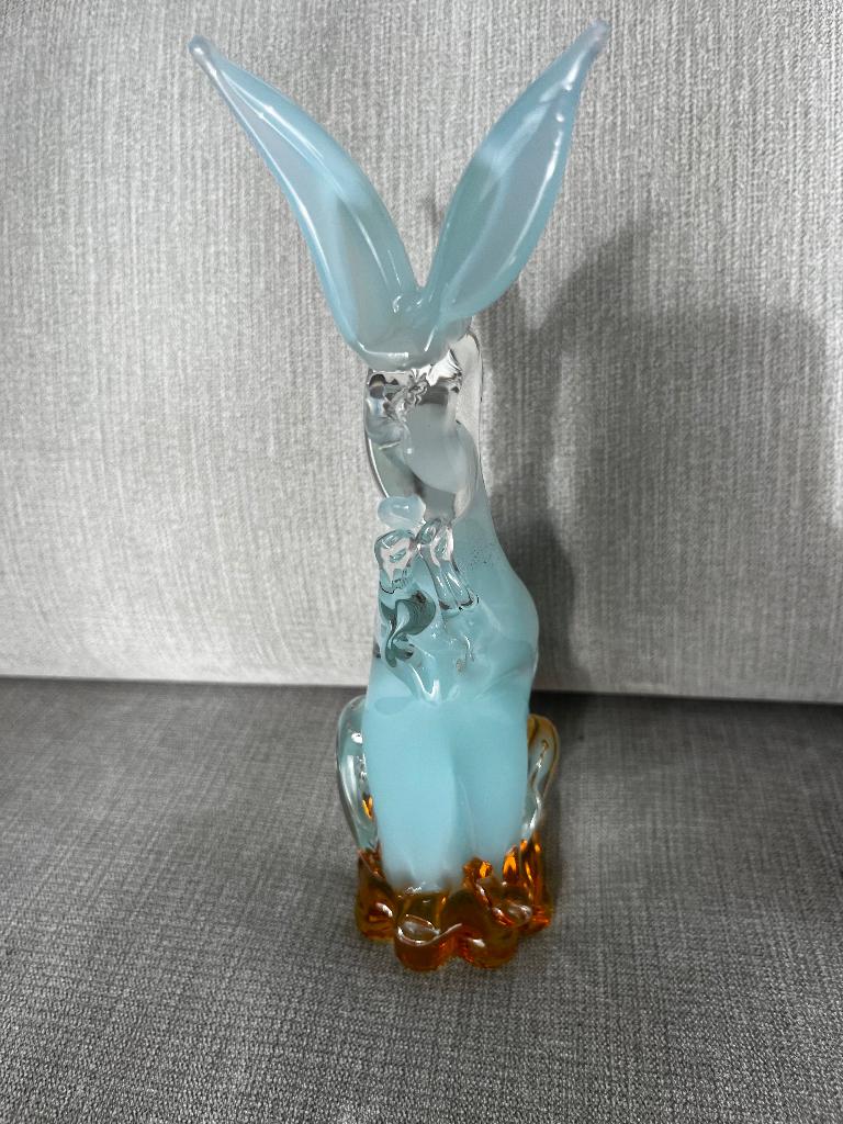 Lapin en verre opalescent de Murano, Antiquités & Art, Enlèvement