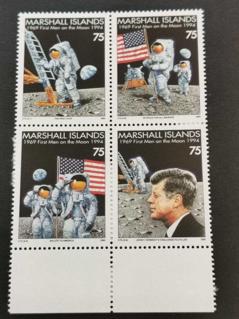 Marshall Islands 1994 - maanlanding, astronauten, Kennedy, Postzegels en Munten, Ophalen of Verzenden, Postfris