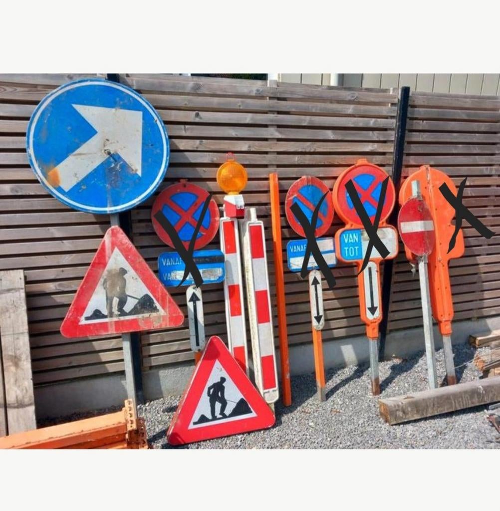 Signalisatie borden, Doe-het-zelf en Bouw, Ophalen, Gebruikt
