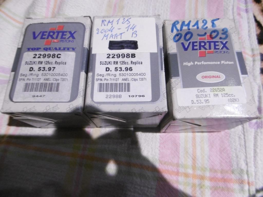 Suzuki RM125 pistons VERTEX, Ophalen of Verzenden, Nieuw