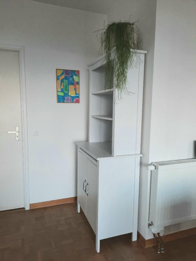 Hoge kast met 2 deuren, Huis en Inrichting, Ophalen, Gebruikt, 50 tot 100 cm, Tijdloos