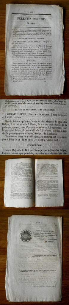 Ordonnance concernant le canal de l' Espierre - Estaimpuis, Ophalen of Verzenden, Gebruikt