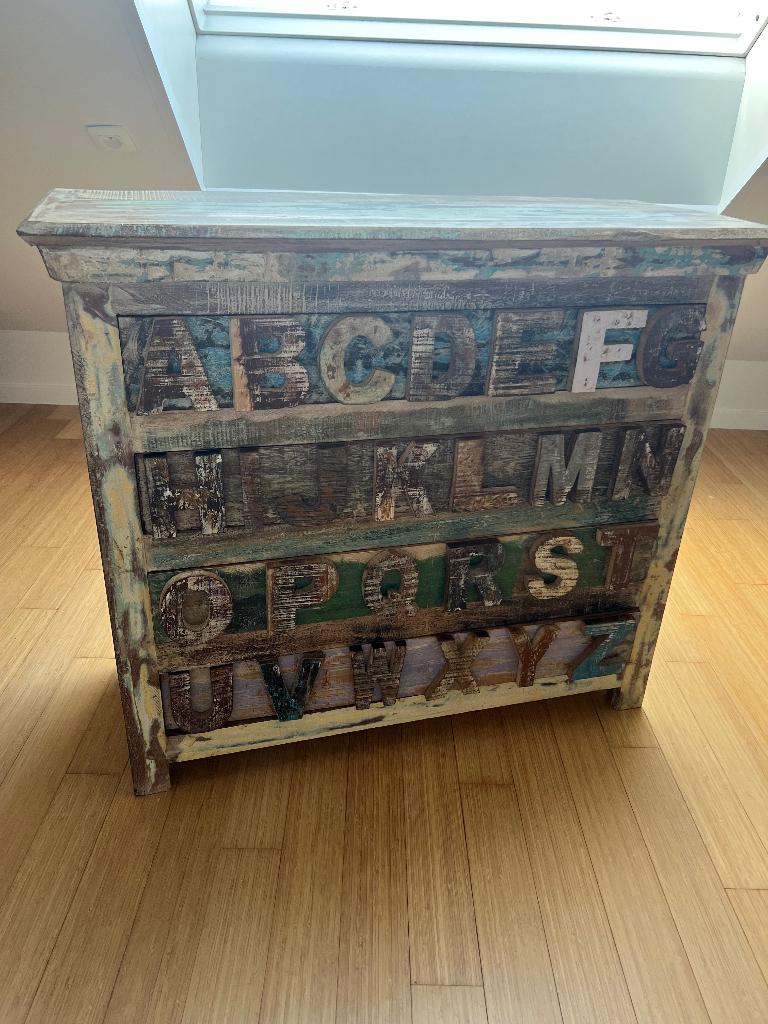 Commode ABCDE, Espace pour les pieds, Comme neuf, 100 cm ou plus, Enlèvement