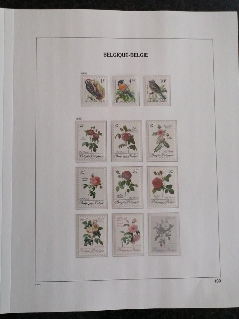 Timbres de Belgique, volume 1990, Enlèvement ou Envoi