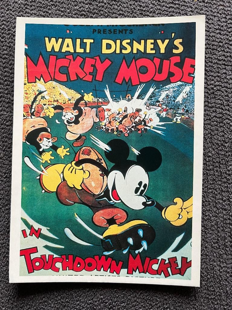 Postkaart Mickey Mouse Touchdown, Verzenden, Mickey Mouse