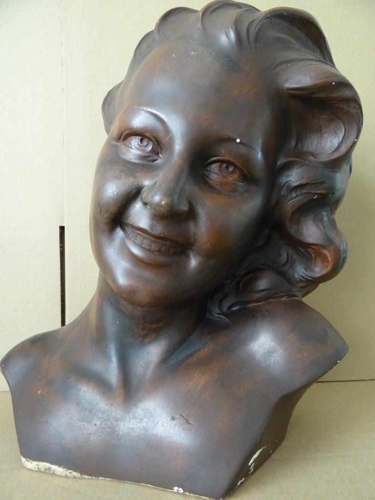 Statue ancienne buste de femme R. Scali Rafaello Scali 35cm, Envoi
