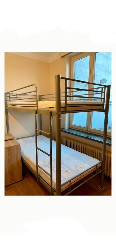 stapelbed metaal, Huis en Inrichting, 90 cm, Eenpersoons, 160 tot 180 cm, Ophalen of Verzenden