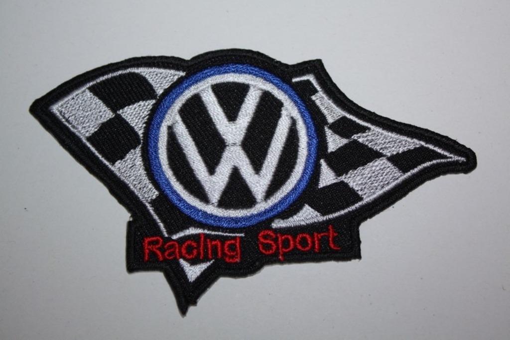 Écusson VW Volkswagen Racing Sport - 115 x 65 mm, Enlèvement ou Envoi, Neuf, Appliques Hotfix