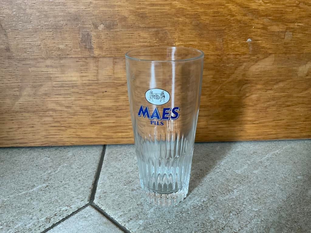 Oud bierglas Maes Pils, Verzenden, Zo goed als nieuw