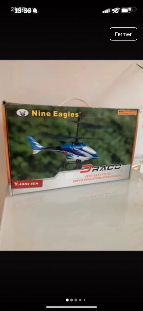 Hélicoptère radiocommande neuf dans sa boite, Ophalen of Verzenden, Zo goed als nieuw, Helikopter