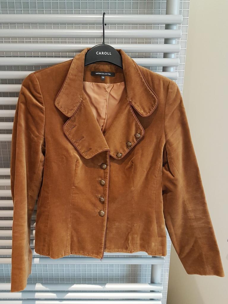 Blazer Natan en velours caramel taille 38, Taille 38/40 (M), Enlèvement ou Envoi, Brun, Porté