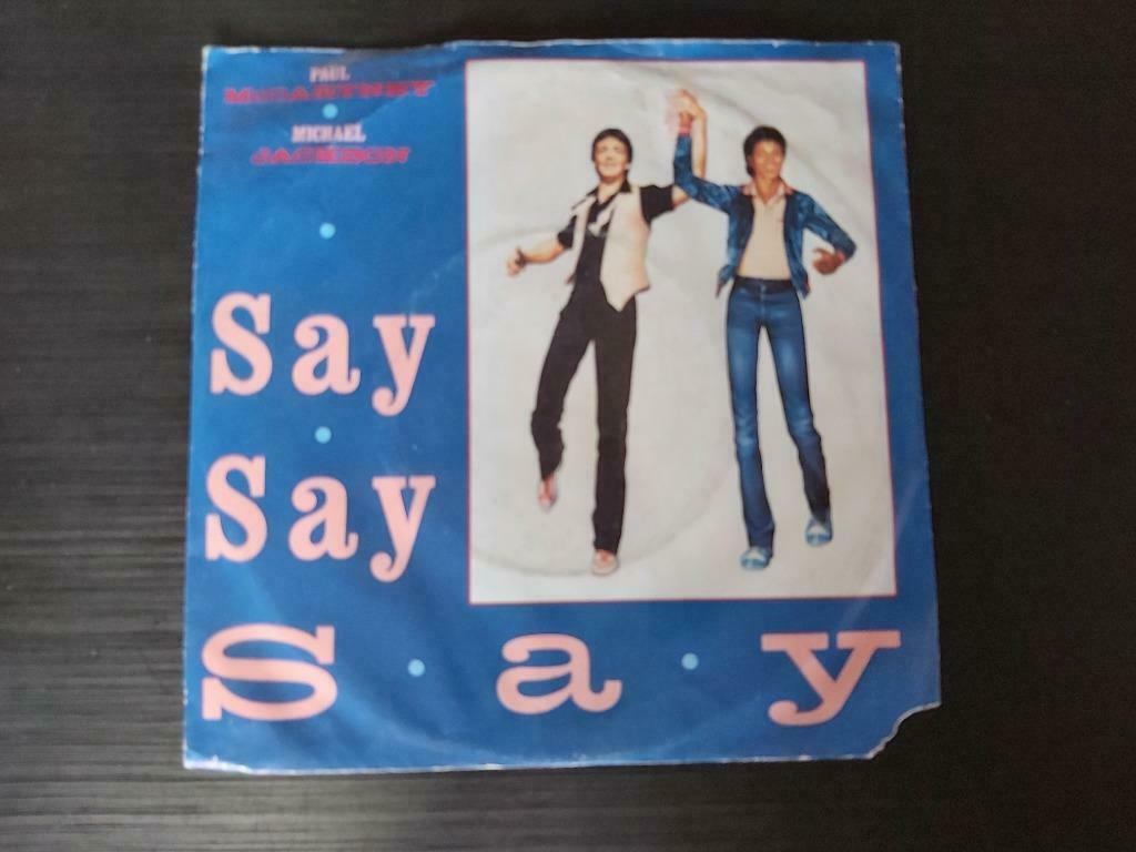 Lp / vinyl plaat paul mccartney en michael jackson say say s, Enlèvement ou Envoi