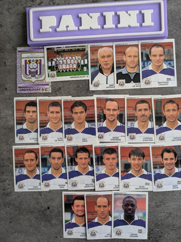 PANINI STICKERS 20X FOOTBALL 2001 ANDERLECHT SC VOETBAL, Verzenden, Nieuw
