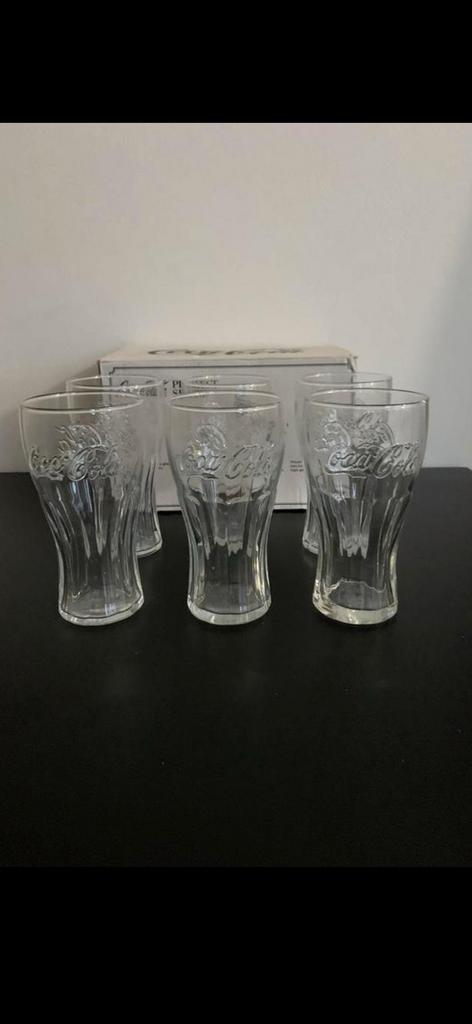 Lot de 6 verres de Coca-cola neufs., Neuf, Verre à soda