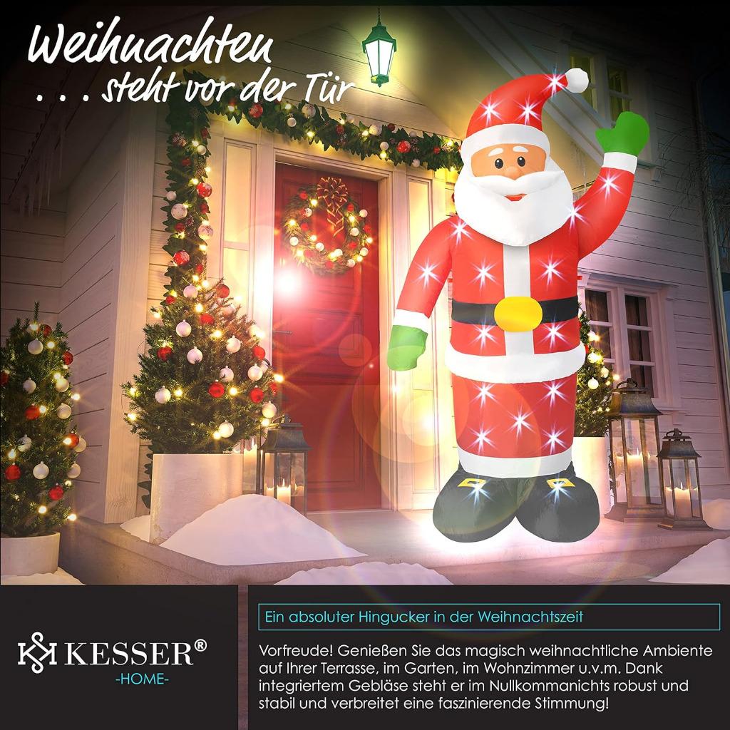 Opblaasbare Kerstman 250 cm. LED Verlicht Incl. Bevestiging., Diversen, Ophalen of Verzenden, Nieuw