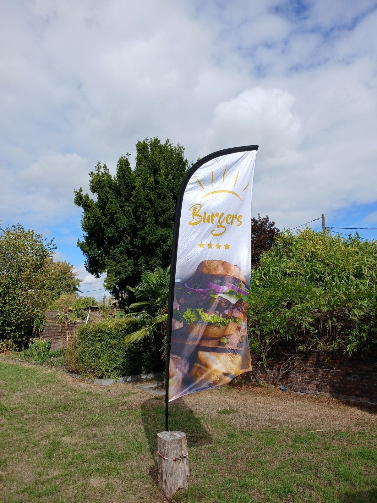 drapeau publicitaire hamburgers, Sports nautiques & Bateaux, Enlèvement ou Envoi