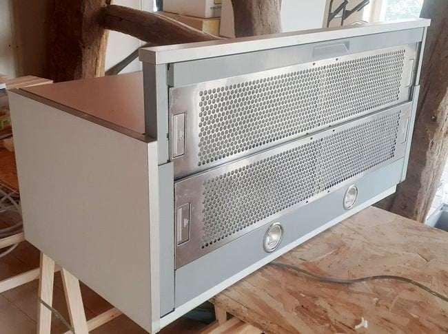 hotte telescopique et son armoire, Ophalen