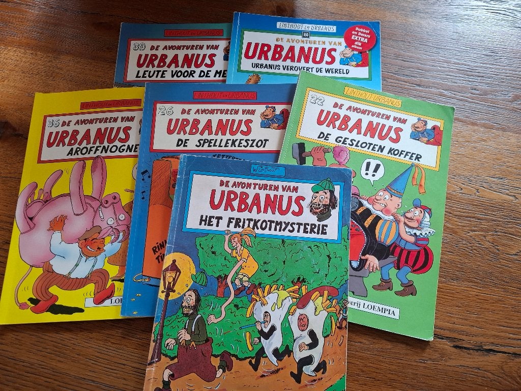 6 Urbanusstrips, Livres, BD, Plusieurs BD, Enlèvement ou Envoi, Utilisé, Linthout en Urbanus