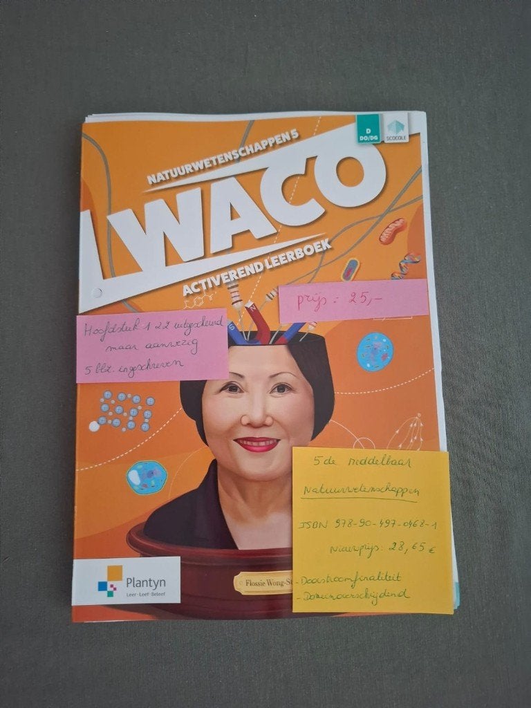 Waco natuurwetenschappen NIEUW 5de middelbaar, Boeken, Schoolboeken, Overige vakken, ASO, Plantyn, Nieuw