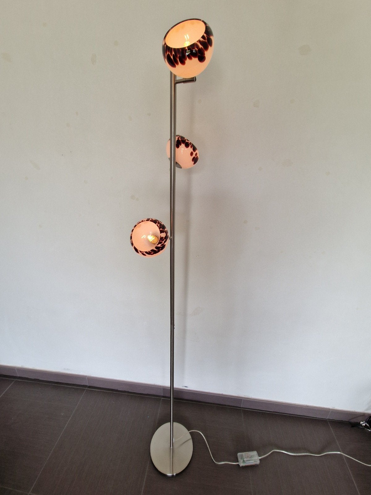 Staande lamp met dimschakelaar, Huis en Inrichting, Ophalen, Gebruikt, Glas