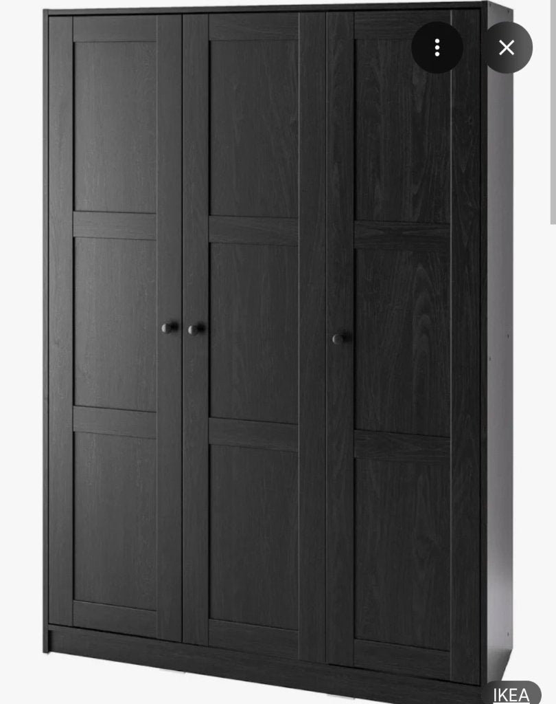 Armoire, Maison & Meubles, Armoires | Penderies & Garde-robes, 150 à 200 cm, Donker zwart van ikea, Utilisé, Avec tablette(s)