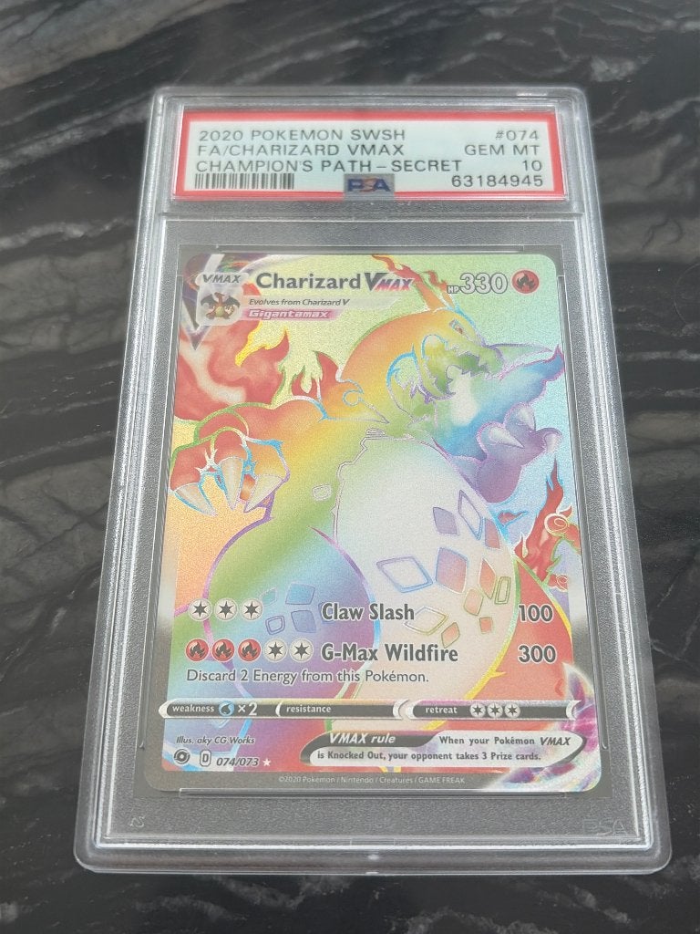 Charizard V Max psa 10, Hobby en Vrije tijd, Ophalen, Nieuw, Losse kaart