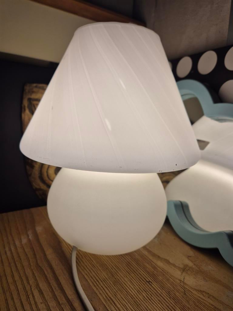 Vintage paddestoellamp in mat glas, Ophalen, Glas