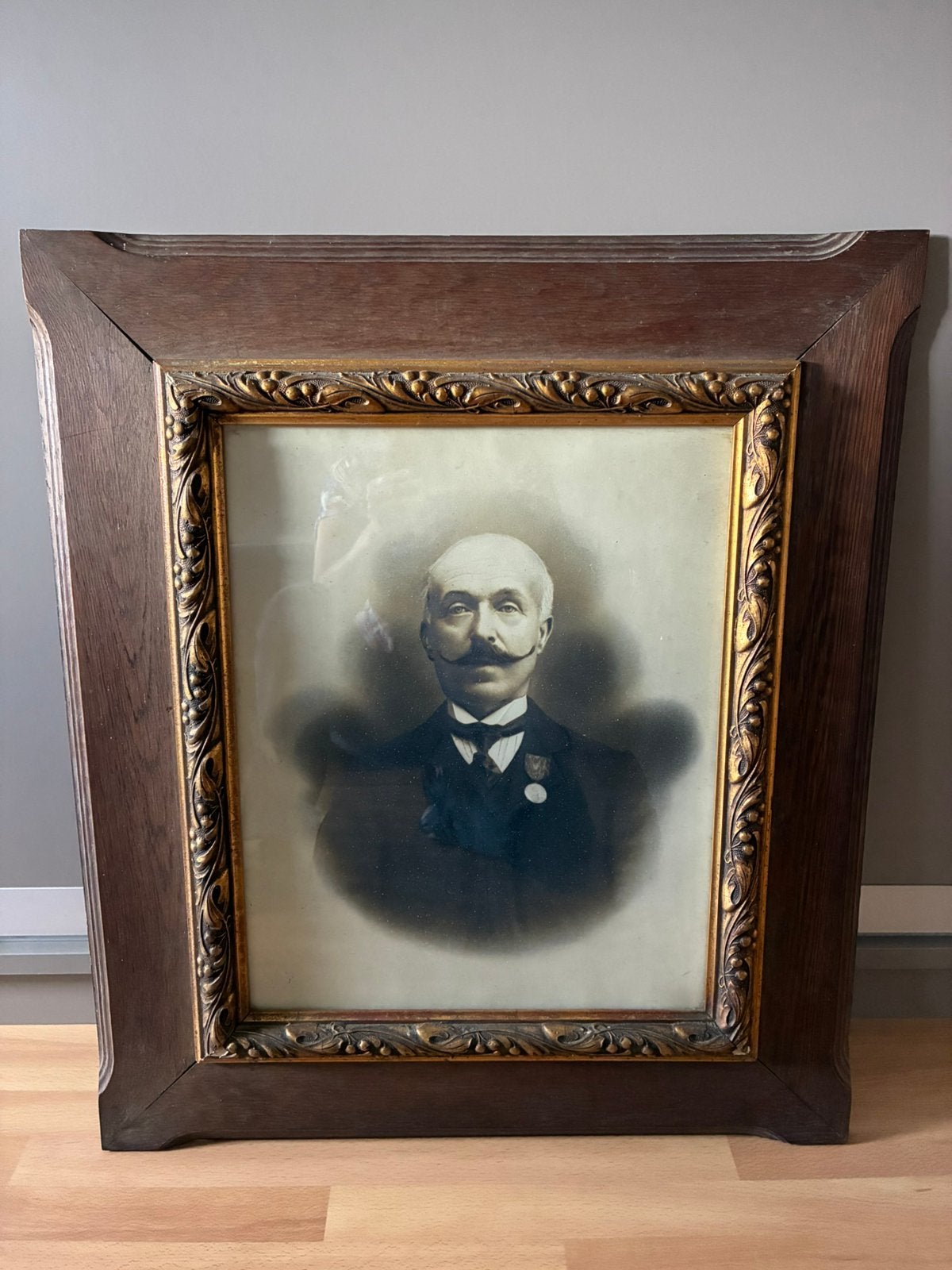 Vintage houten fotolijst ( 1900), Ophalen, Vintage