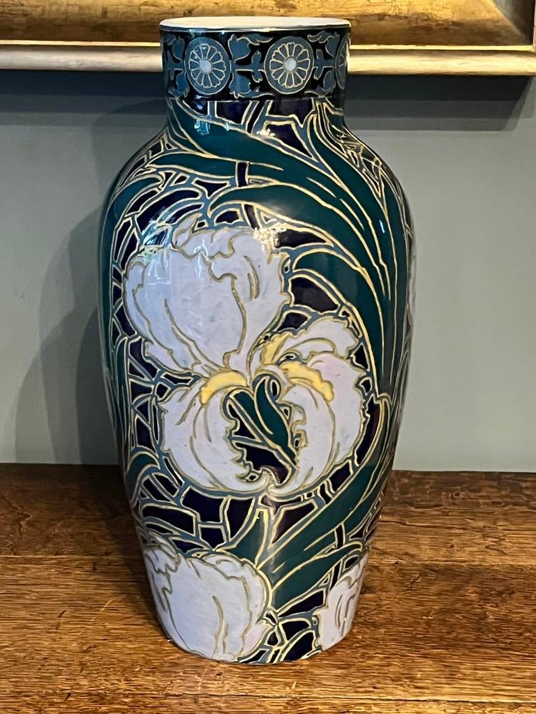 Art nouveau vaas van Catteau voor Boch, Antiek en Kunst, Ophalen of Verzenden