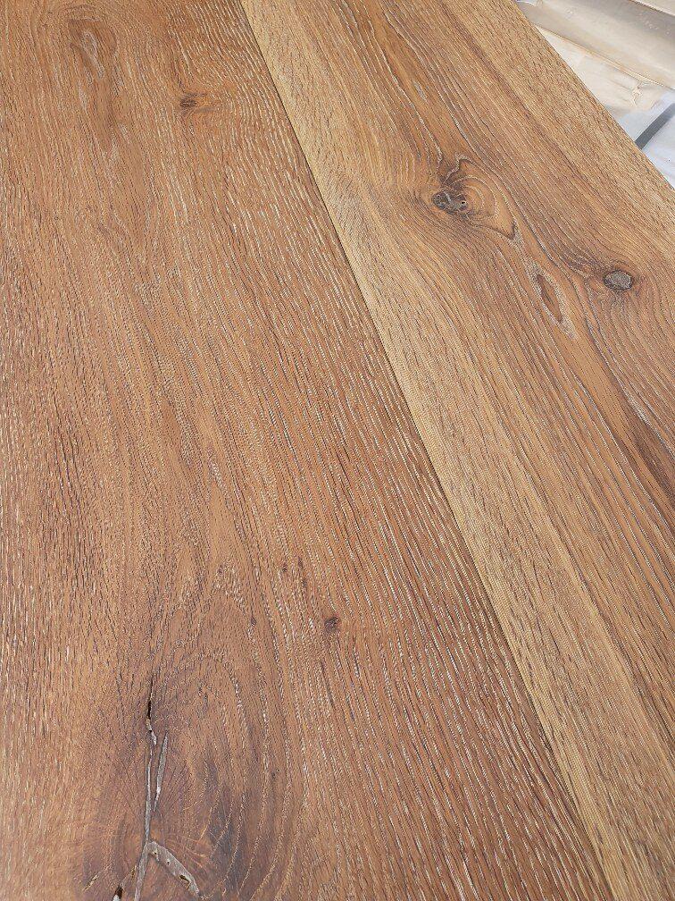 PARQUET EN BOIS ; PLATEAU MULTIPLATEAU EN CHÊNE DE 126,7 M2, Jardin & Terrasse, Enlèvement, Blanc