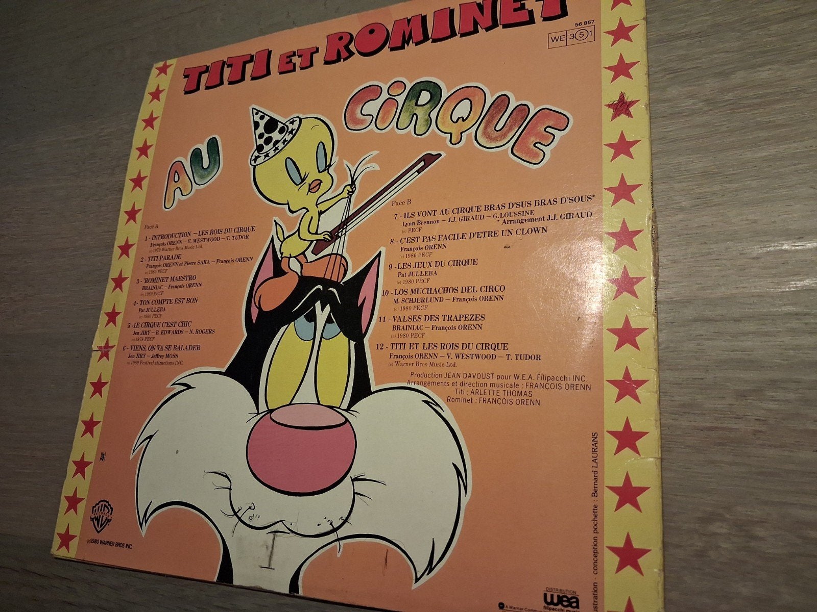 tweety en sylvester Lp 'au cirque', Ophalen of Verzenden, LP