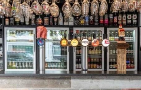 Stalen  Pintenrek / Glazenrek Horeca, Zakelijke goederen, Horeca | Meubilair en Inrichting, Ophalen, Gebruikt, Barinrichting