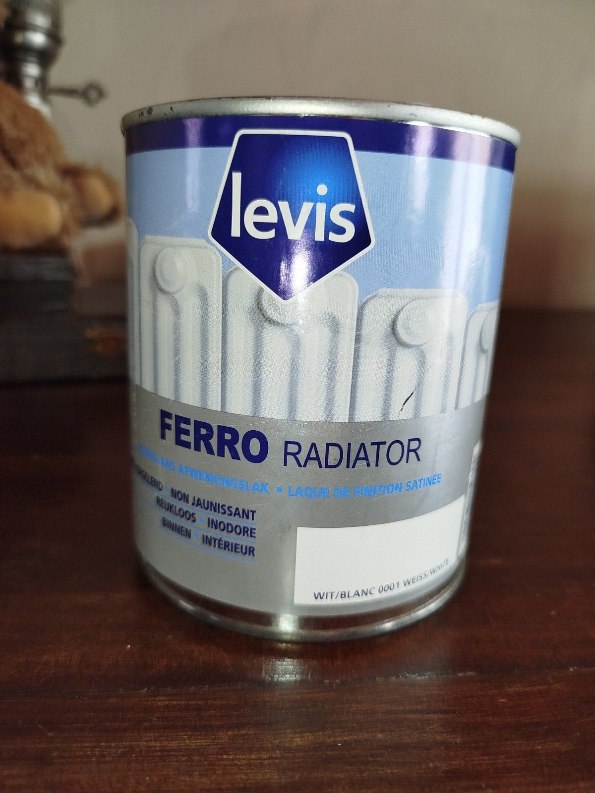 Levis Ferro Radiatorverf - Wit / Zijdeglans (Satin) - 750 ml, Doe-het-zelf en Bouw, Ophalen, Wit, Lak