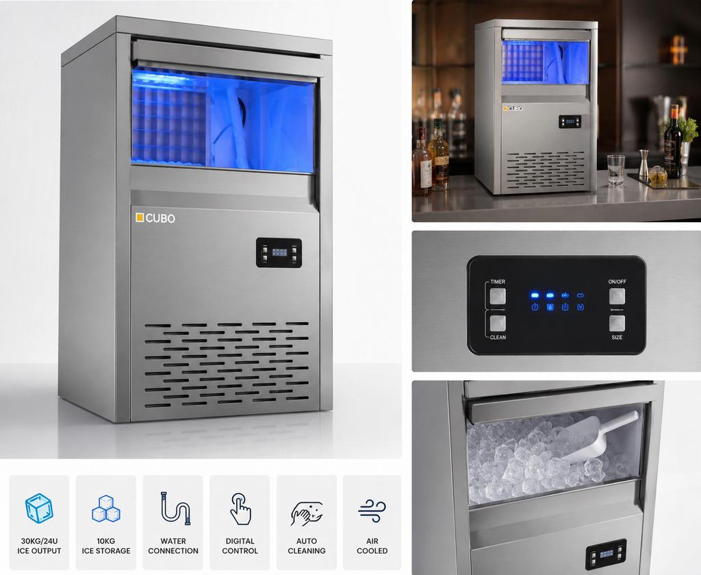 ijsblokjesmachine 30kg/dag, €350, Vandaag af te halen in, Ophalen, Nieuw zonder verpakking, Reinigen