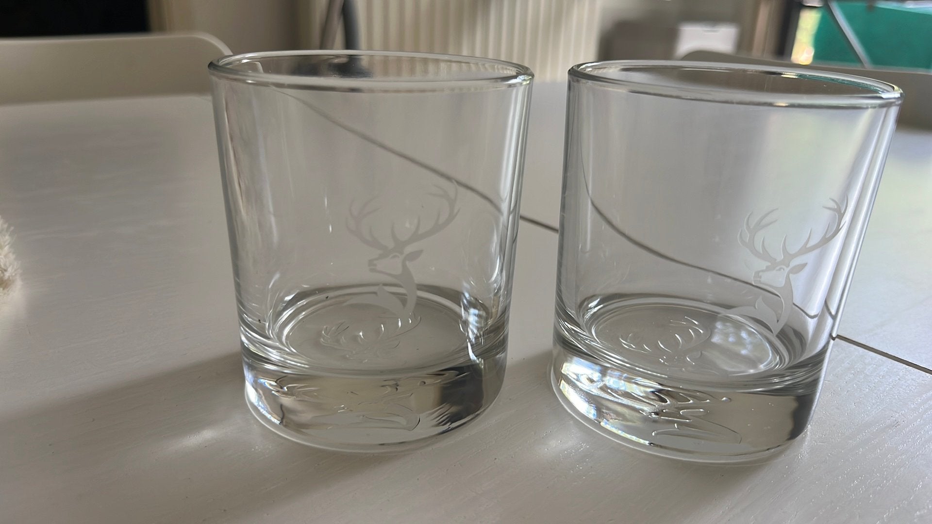 Wiskey glazen Glenfiddisch tumbler, Verzamelen, Ophalen, Zo goed als nieuw