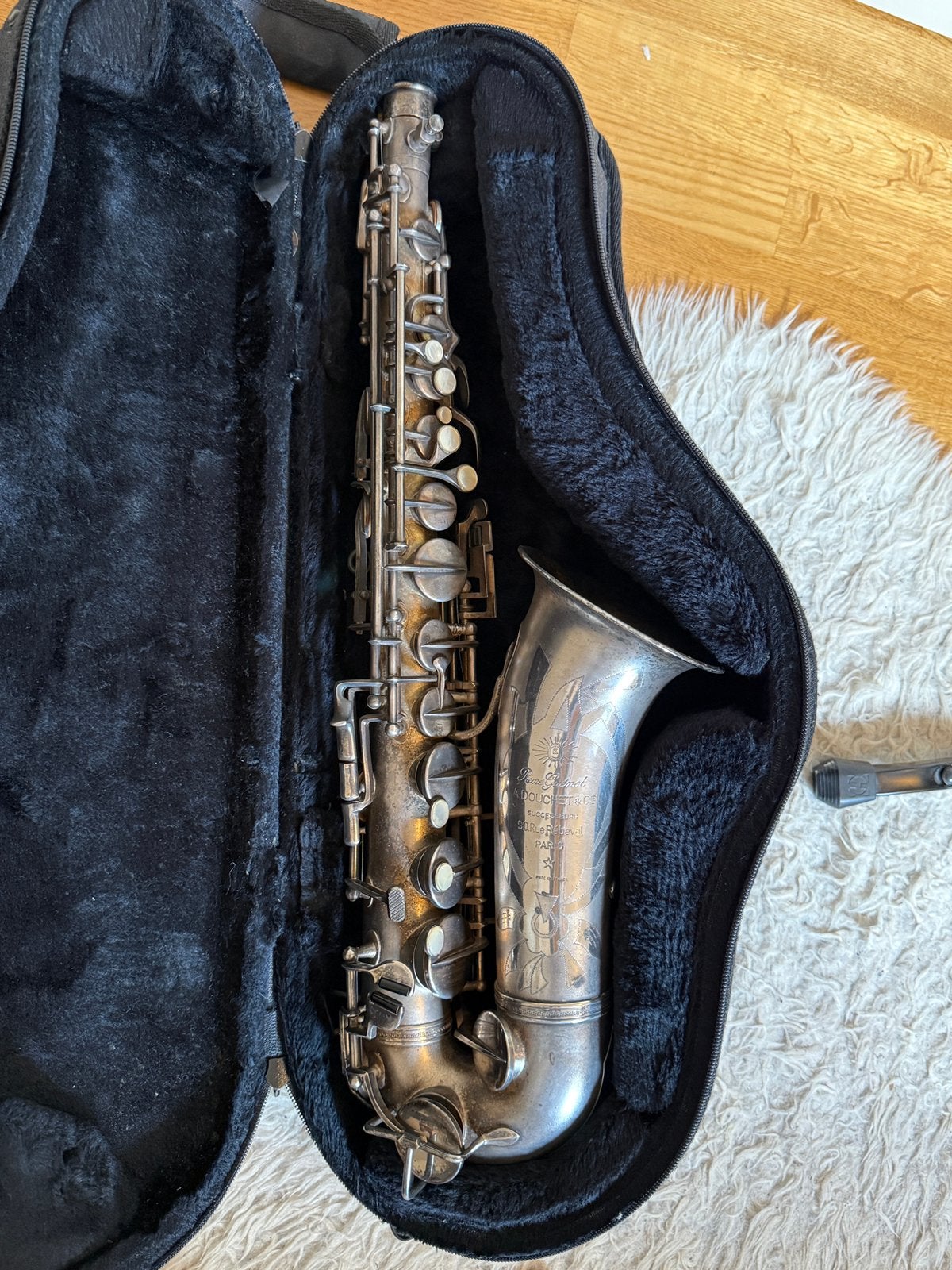 René Guénot Alt Saxofoon (ca. 1900–1920), Muziek en Instrumenten, Blaasinstrumenten | Saxofoons, Ophalen, Gebruikt, Alt