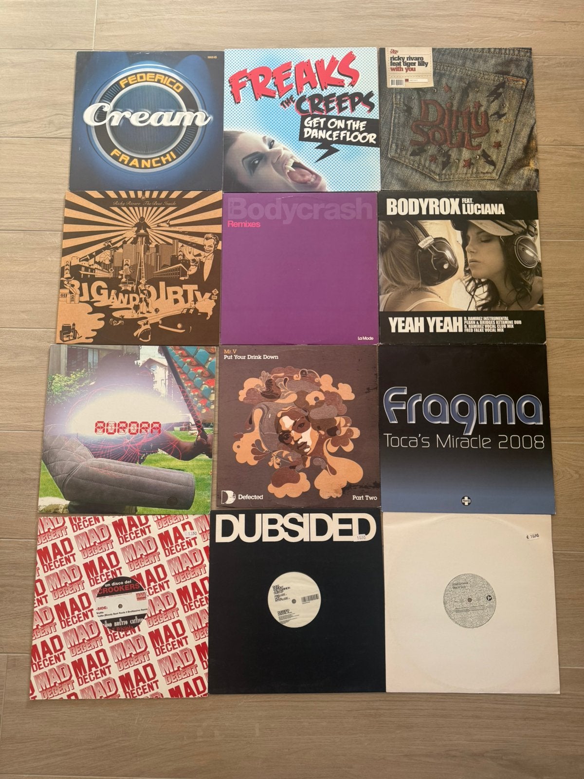 Lot van 12 (alles samen), Cd's en Dvd's, Vinyl | Dance en House, Ophalen, 2000 - 2009, Gebruikt, 12 inch