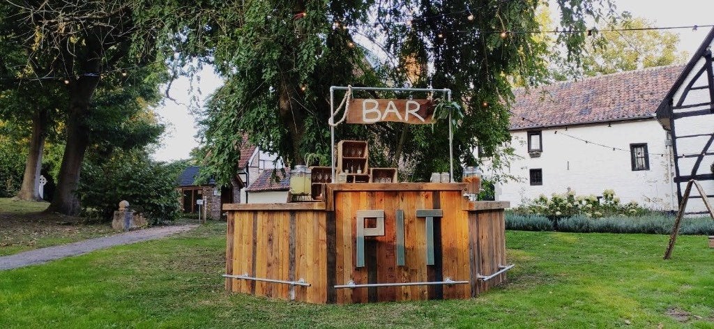 Houten bar - makkelijk demonteerbaar, Enlèvement, Utilisé