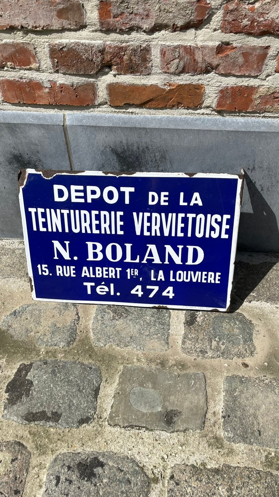 Assiette émaillée Boland. Recto-verso, Enlèvement ou Envoi