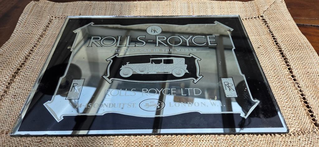 Vintage reclamespiegel Rolls-Royce/mancave/vader, Ophalen of Verzenden