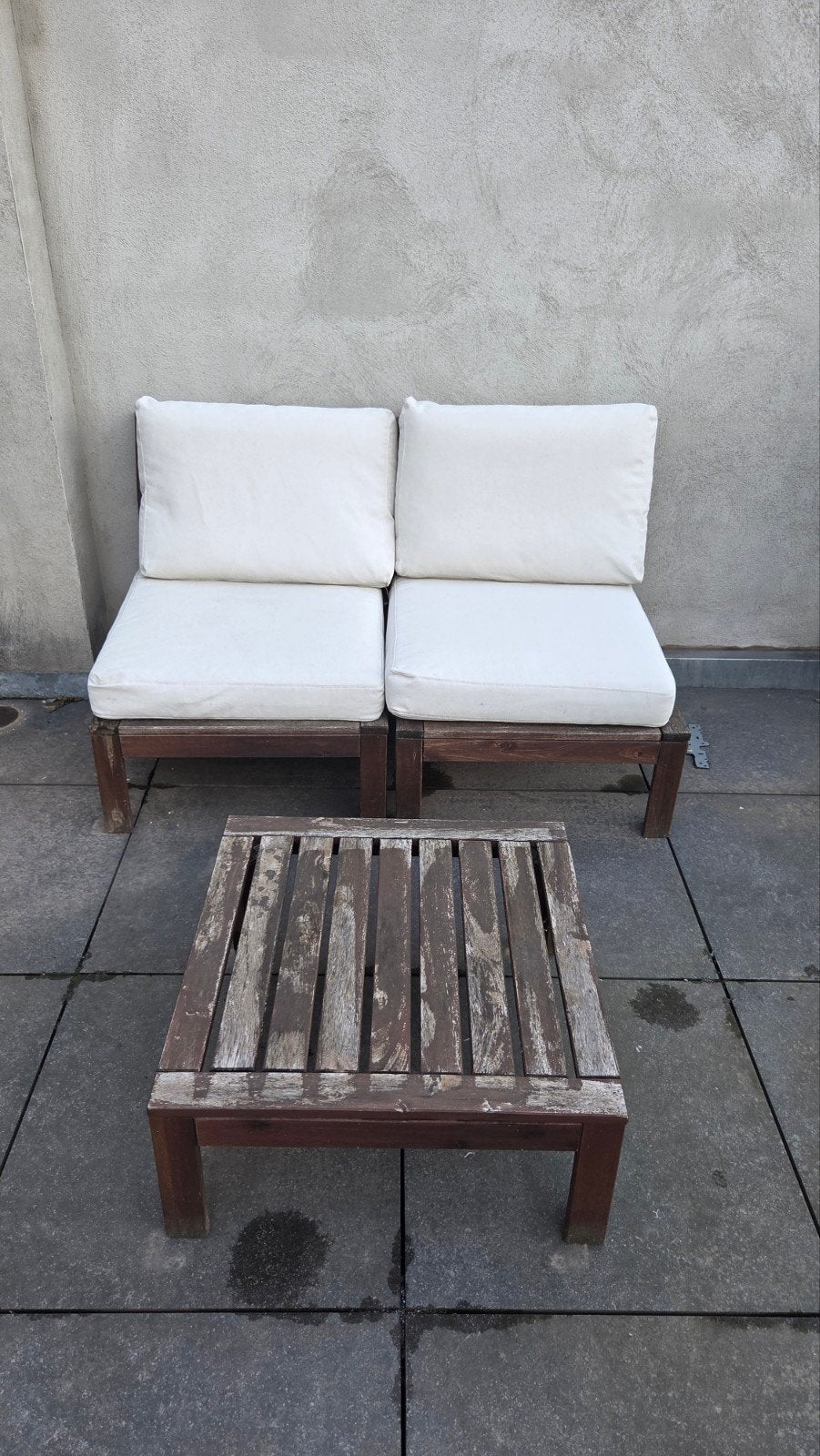 Lounge set, Tuin en Terras, Ophalen, Gebruikt, Hout