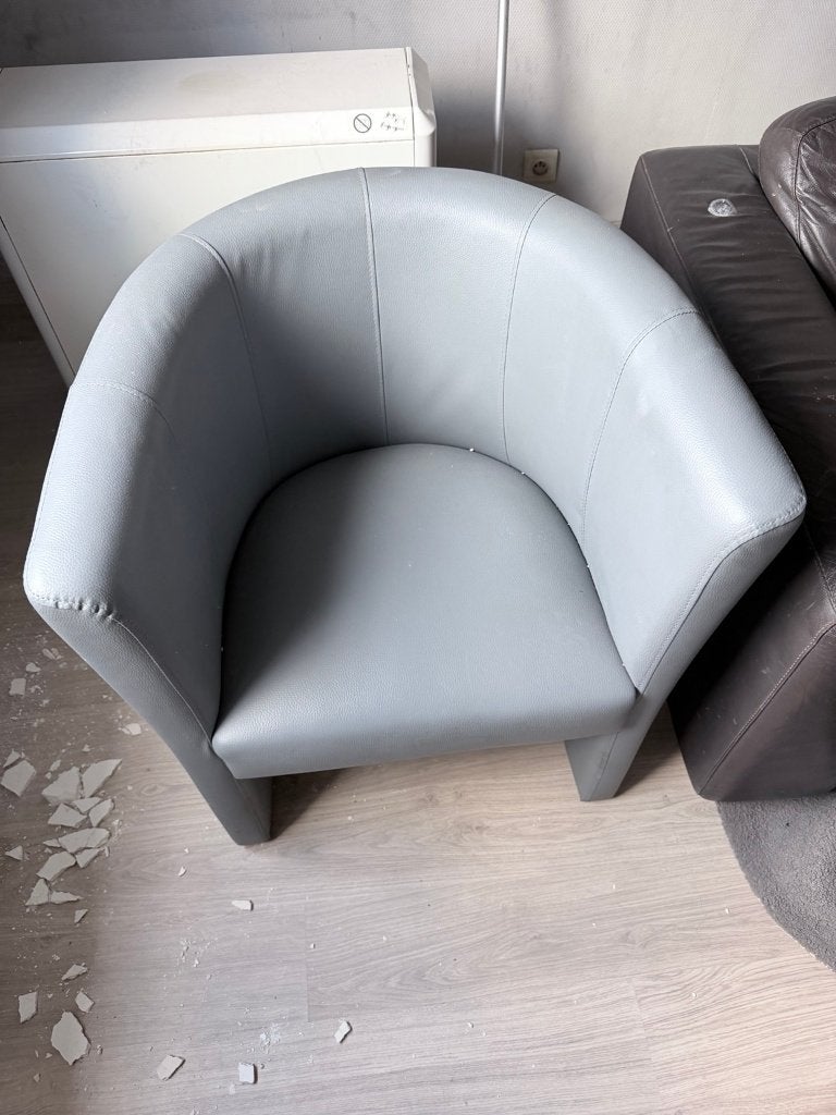 Fauteuil gris clair, Maison & Meubles, Moins de 75 cm, Moins de 150 cm, Une personne, Enlèvement