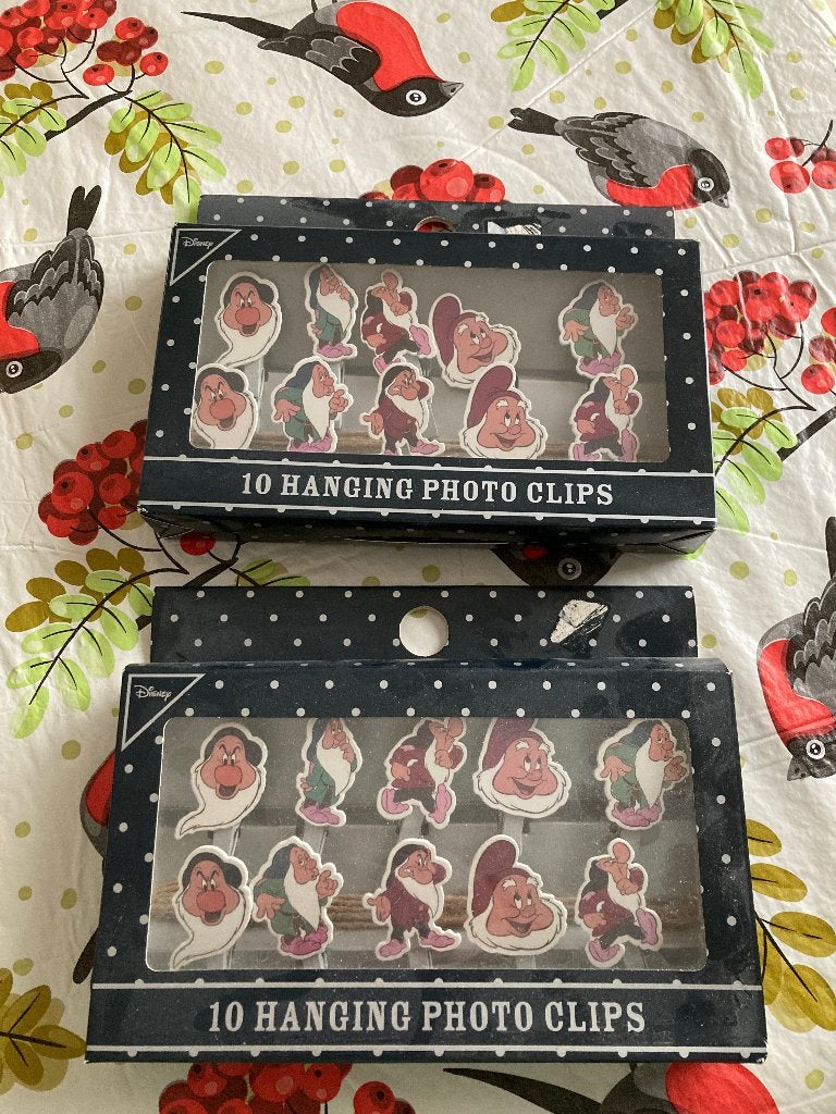 2 Disney fotoclips sets Sneeuwwitje en de 7 dwergen - Nieuw, Ophalen of Verzenden, Sneeuwwitje of Doornroosje, Nieuw