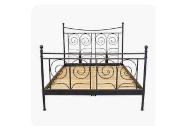 metalen bedframe Ikea 'Noresund', Huis en Inrichting, Ophalen, Gebruikt, Zwart, Tweepersoons