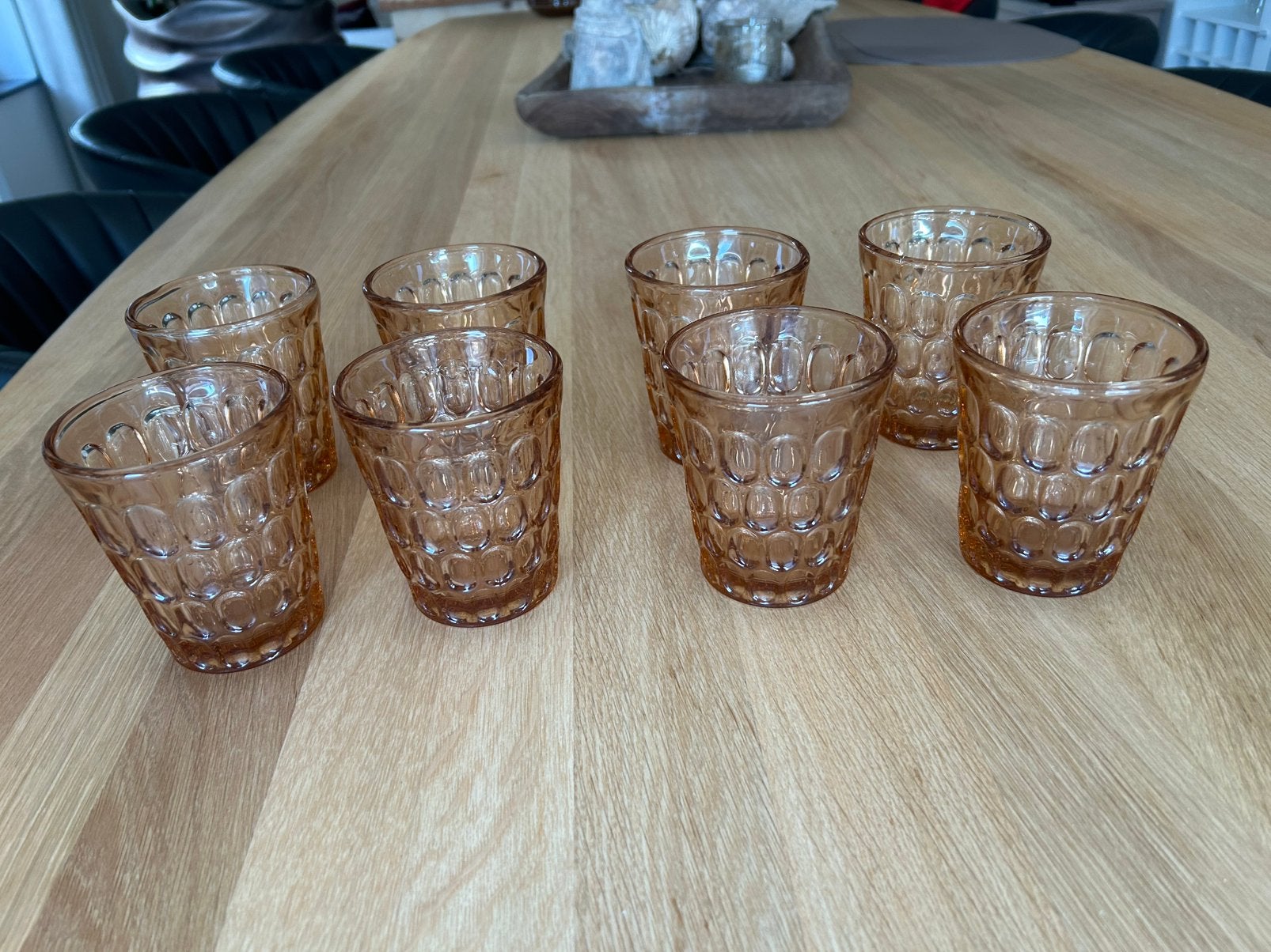 8 prachtige licht bruine waterglazen merk S&P, Glas of Glazen, Overige merken, Nieuw, Ophalen of Verzenden