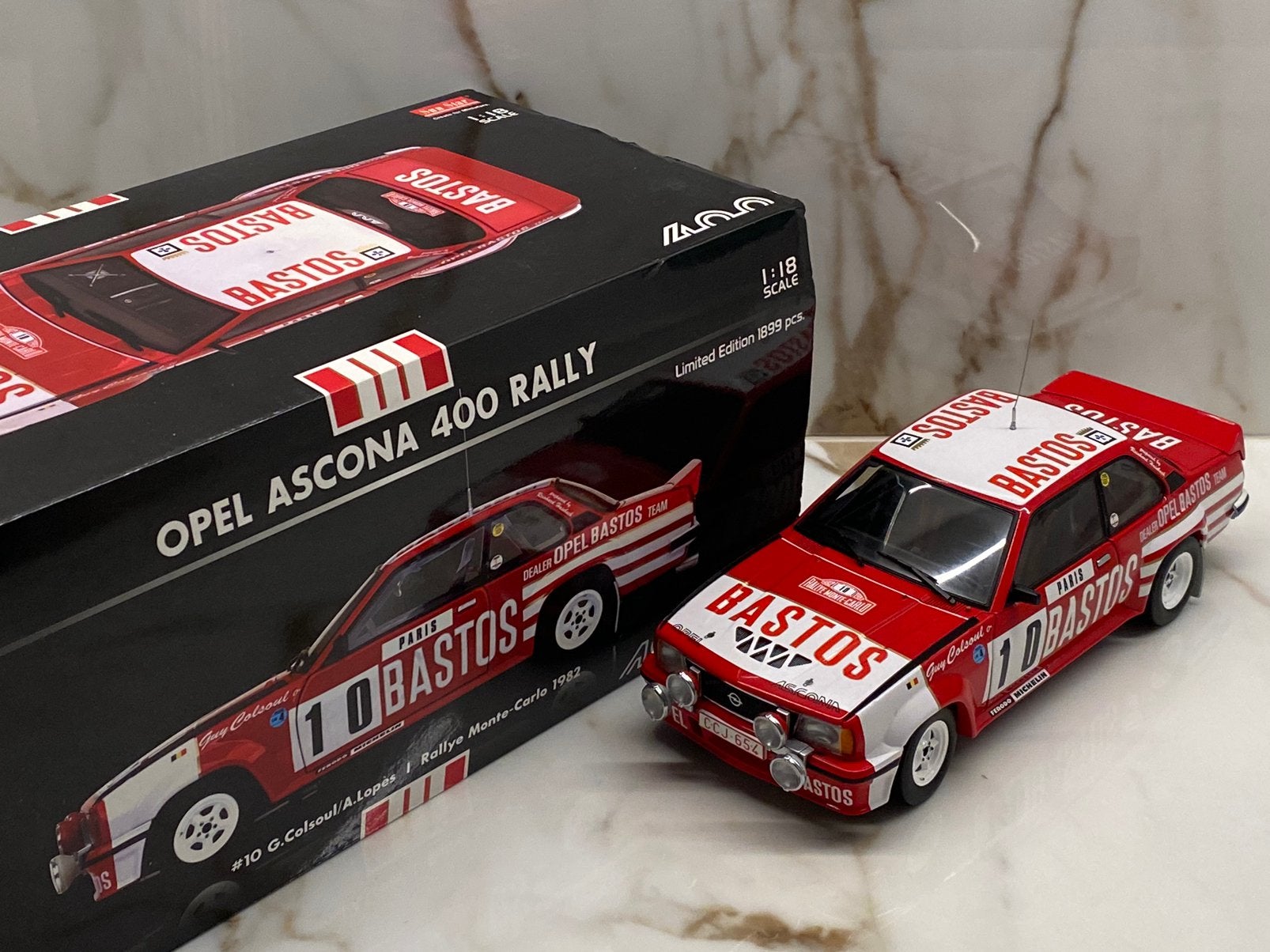 Rallye Sun Star Opel Ascona 400 #10 - Bastos - 1:18, Hobby & Loisirs créatifs, Enlèvement ou Envoi, Comme neuf, Sun Star