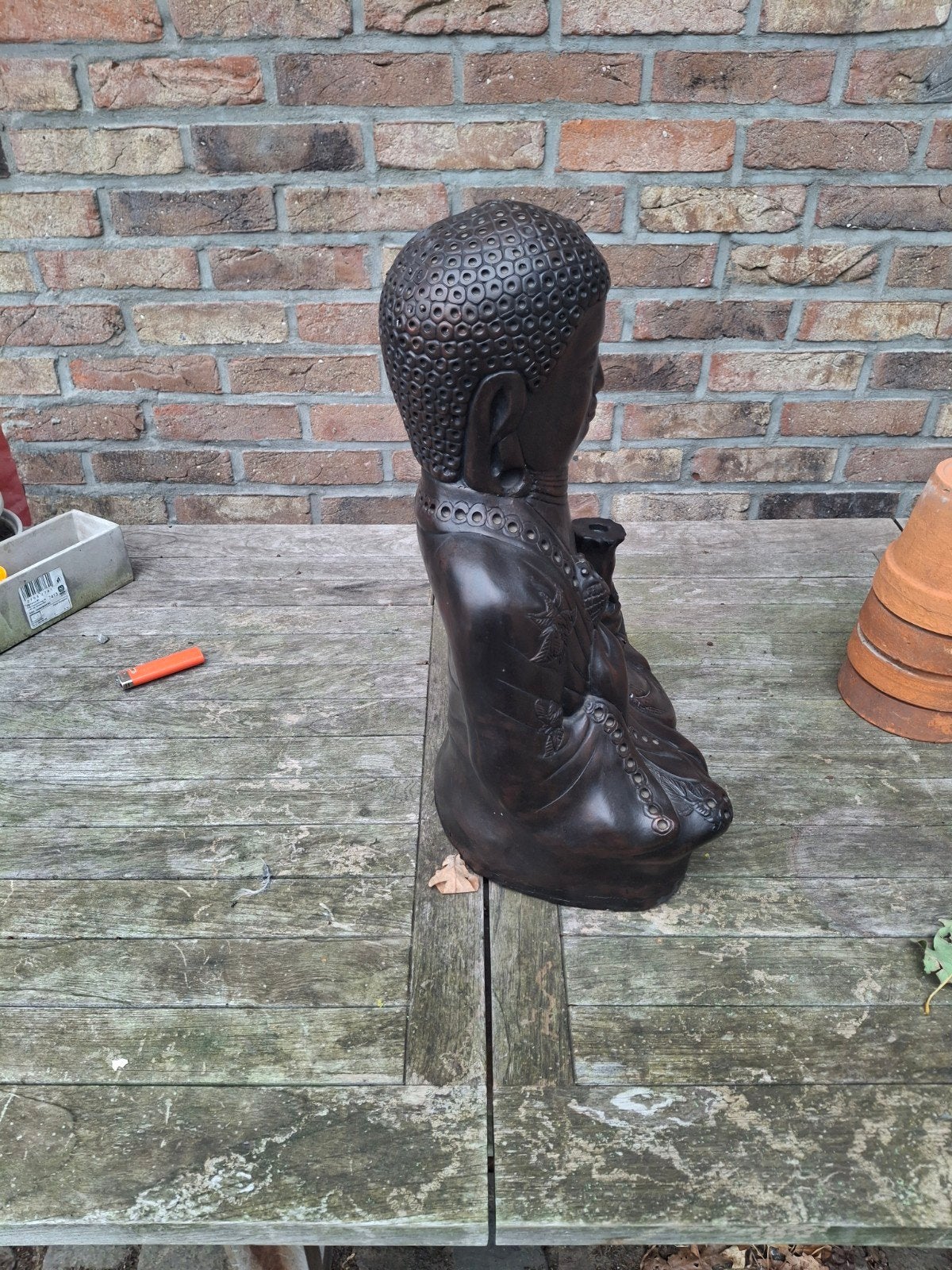 boedha beeld met lotus bloem, Antiquités & Art, Enlèvement