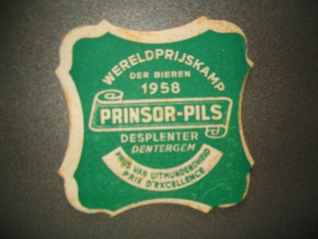 Bierviltje Riva Dentergem 22 : 1958 : 87 x 87 mm, Ophalen of Verzenden, Gebruikt, Viltje(s)